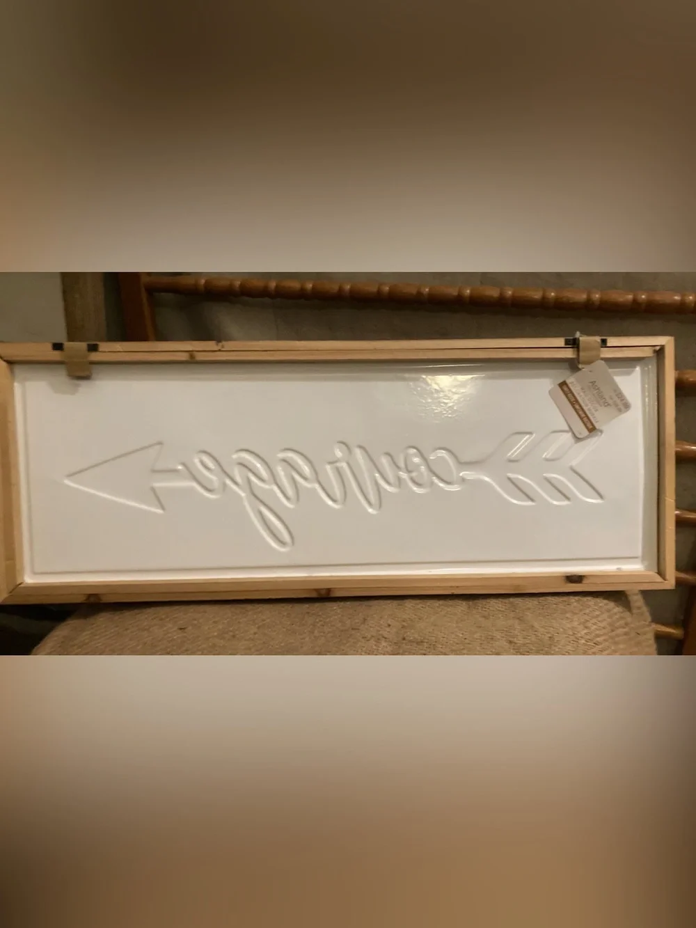 *NEW “Courage” metal sign with wood frame